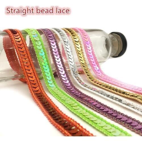 5 yards 25 colors straight strip bead lace lace ribbon African lace fabric collar dress sewing clothing headdress DIY materials