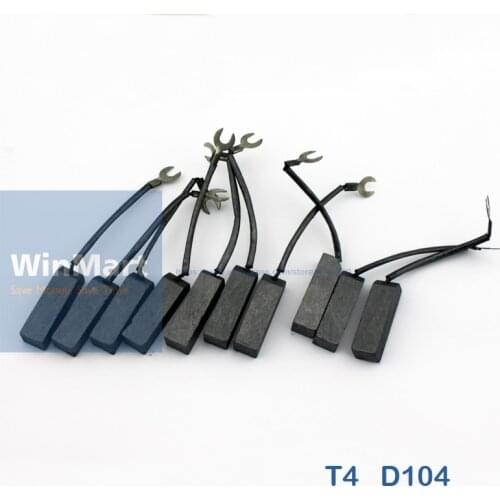 10PCS Carbon Brush Graphite 12.5*12.5*40mm T4 D104 Spade for Motor Power Tool