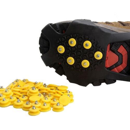 10pcs Snow Ice Climbing Anti Slip Crampons Spikes Ice Grips Mountaineering Anti-skid Shoe Cover Special Nail Rubber Spikes