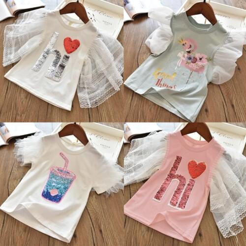 2020 Kids Girl T Shirt Summer Baby Cotton Tops Toddler Tees Clothes Children Clothing Cartoon Baby Girl T-shirts Casual Wear