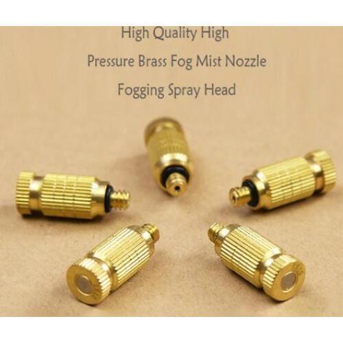 5PCS/SET High Quality High Pressure Brass Fog Mist Nozzle Fogging Spray Head 10/24 Male Threaded 0.1//0.2/0.3/0.4/0.5mm