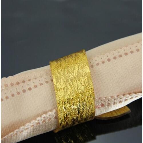 500pcs Delicate Silver Gold Acrylic Napkin Rings Serviette Holder For Home Hotel Wedding Party Banquet Adornment Favor SL7093