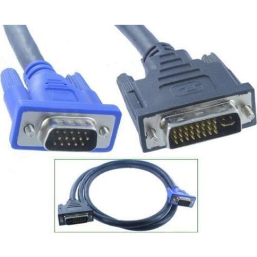 6 feet DVI 24+5 DVI-I To VGA 15 Pin Video Cable Adapter For PC TV hdtv DVI-I 6ft NEW