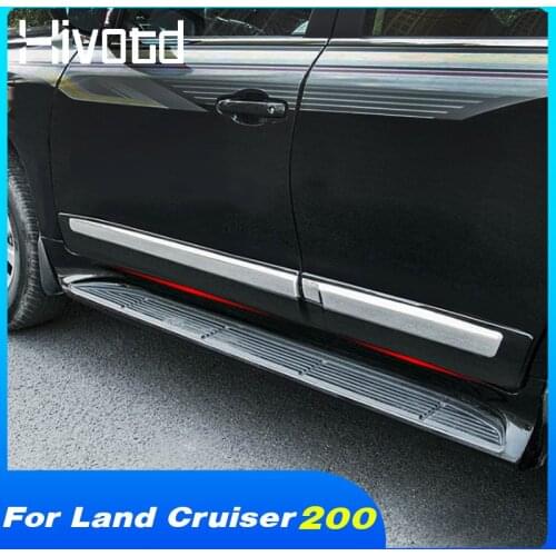 Hivotd Car Side Door Body Trim Exterior Protection Decoration Accessories Auto Styling Molding Parts For Toyota Land Cruiser 200