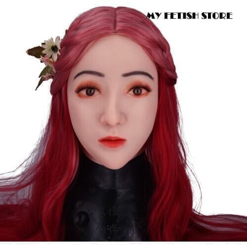 Angela-1G)Crossdress Full Head Realistic Silicone Girl Female Disguise Party Cosplay Transgender Mask Male To Female Drag Queen