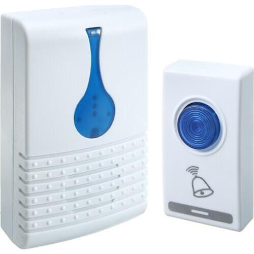 1PC Wireless Doorbell Battery Operated Door Bell With LED Flash 32 Chime 100M Range For House Office Hotel