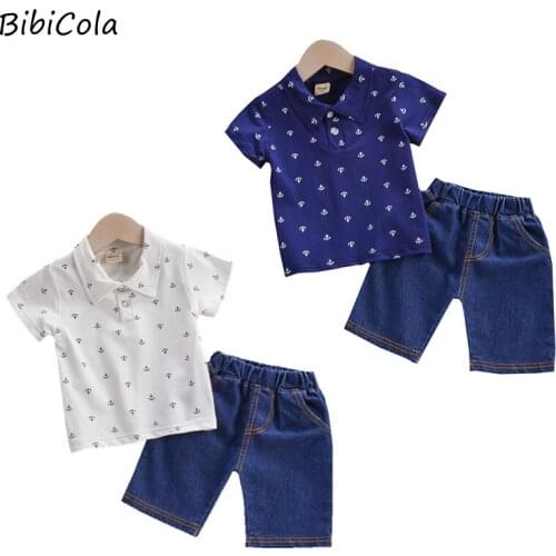 BibiCola Summer Childrens Clothes Sets Boys T-shirt + Shorts Pants 2 Pieces Clothing Sets Childrens Clothing Baby Boys Clothes