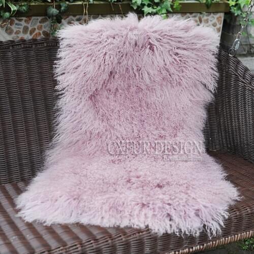 CX-D-24V Great Quality Mongolian Lamb Fur Blankets Real Fur Carpet
