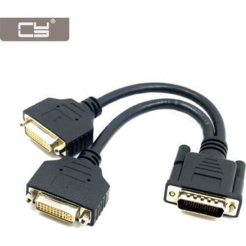 CY 24+5 DMS-59 Male to Dual DVI Female Female Splitter Extension Cable for Graphics Cards & Monitor