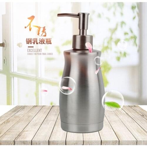 Soap dispenser bottle gel bottle 304 stainless steel kitchen bathroom lotion pump 400ml