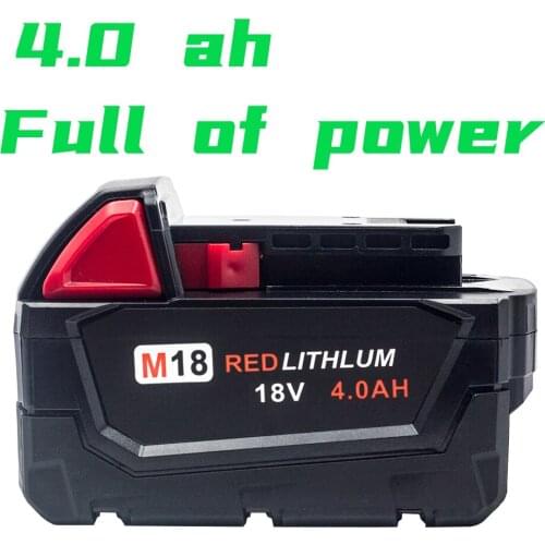 For Milwaukee 48-11-1852 1815 M18 REDLITHIUM XC 4.0Ah 48-11-1850 1840 HD18SX C18B Cordless Power Tool Lithium Ion Battery