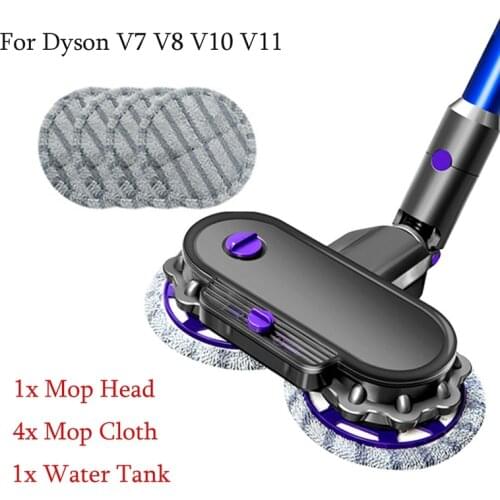 Electric Cleaning Mop Head For Dyson V7 V8 V10 V11 Vacuum Cleaner Parts Mop Head Wet And Dry with Water Tank