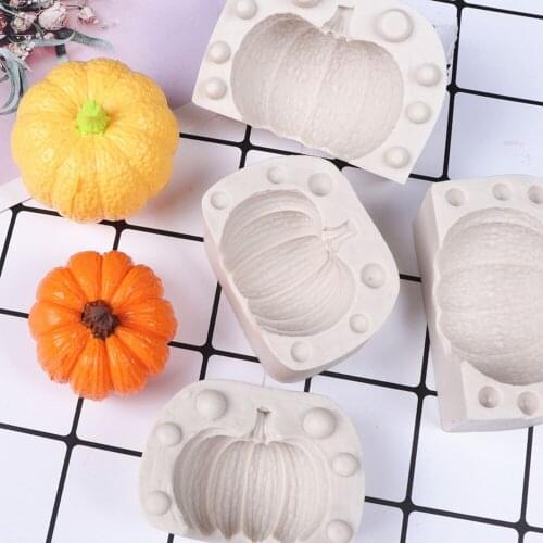 Halloween Pumpkin DIY Candles Wax Mould Aromatherapy Plaster 3D Silicone Mold Hand-Made Mousse Ice Cream Aroma Wax Soap Resin
