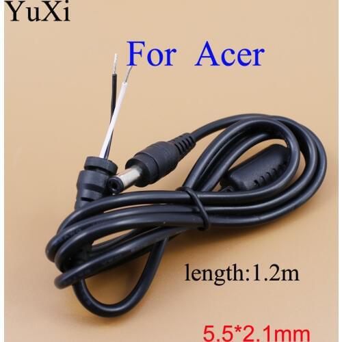 YuXi for notebook adapter cable plugs 5.5X2.1 DC Power Adapter cable 5.5*2.1 /5.5X2.1mm 1.2m