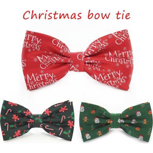 KAMBERFT 2019 Newest Christmas Design Bow Tie Snowflake Tree Deer Old Man Cartoon Christmas Bowtie For Men & Boy Festive