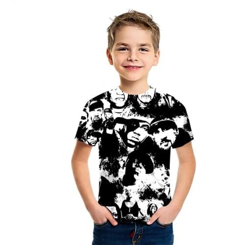 2021 Summer Childrens T-Shirt European And American Fashion 3D Printing T-Shirt Casua lHip Hop Style Loose Short Sleeve Top