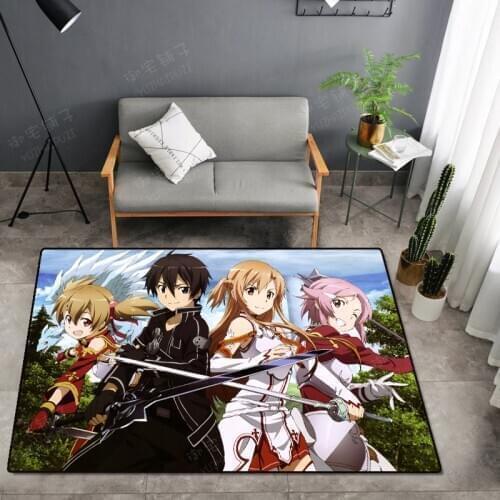 Cartoon SAO Sword Art Online Floor Rug Carpet Bedroom Floor Doormat Non-slip Mat Gift