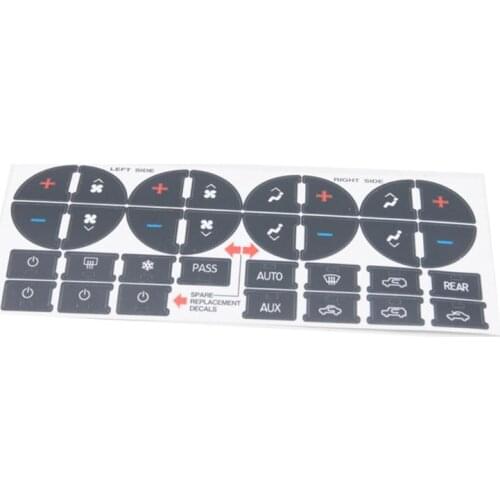 AC Dash Button Repair Kit Decal Stickers For Silverado Sierra tahoe Chevrolet