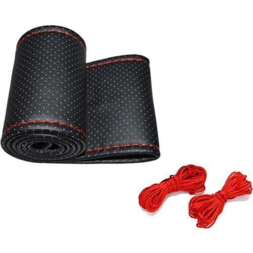 New Universal braid on the steering wheel PU Leather car steering wheel cover to cover the entire single connector