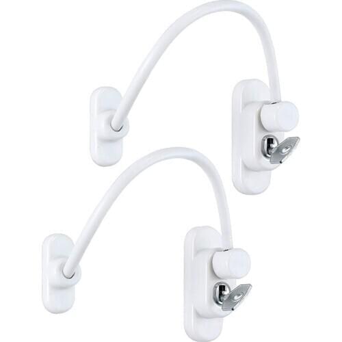 Window Door Cable Restrictor Security Lock Child Baby Kids Safe Wire Catch With Screws Keys