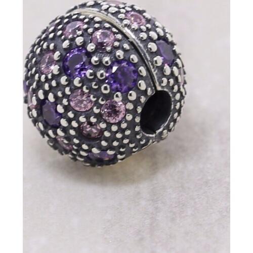 Authentic silver color charms zircon floating Beads european style berloque original Fit Charm Bracelet women