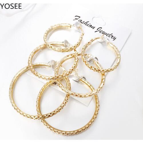 Rock and Roll Circle Earings Fashion Jewelry