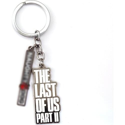The Last of Us 2 Keychain Game Letter Ellie Cosplay Necklace Keyring Key Chain Keychains