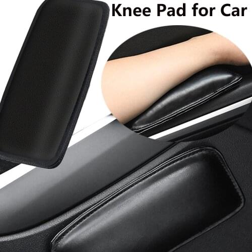 Universal Leather Knee Pad for Car Interior Pillow Elastic Cushion Memory Foam Leg Pad Thigh Support Car Accessories