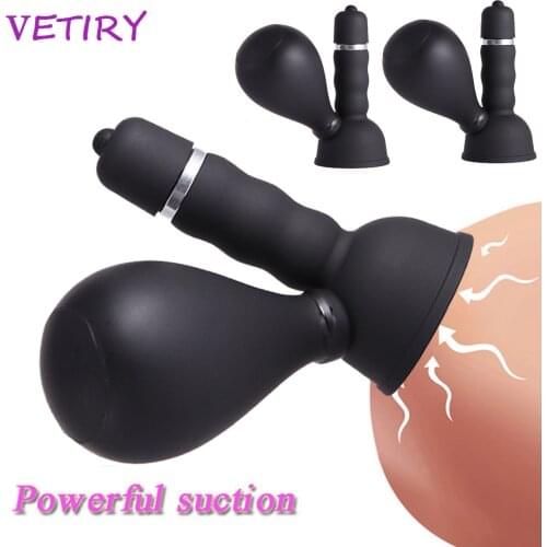 VETIRY Vibrator Nipple Sucker Nipple Pump Massager Breast Clips Adult Games Sex Toys for Women Clitoris Stimulator Sex Products