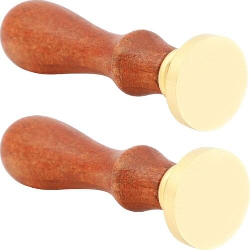 Vintage Wooden Stamp Carved Wooden Handle DIY Metal Blank Seal Wax Stamp Scrapbooking Material Wedding Envelope Decoration
