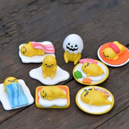 ZOCDOU 1 Piece Happy Energetic Sleeping Yellow Egg Little Plate Baby Room Ornament Small Statue Small Figurine Crafts Decoration