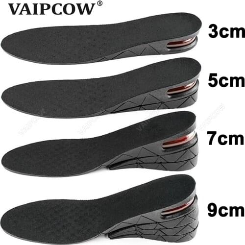 3-9cm Invisible Height Increase Insole Cushion Height Lift Adjustable Cut Shoe Heel Insert Taller Support Absorbant Foot Pad