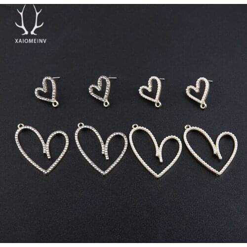 4pcs hot-sales elegant Irregular Love Stud Pearl Earrings For Women Girls Heart Shape Earrings Trend Diy Jewelry Accessories