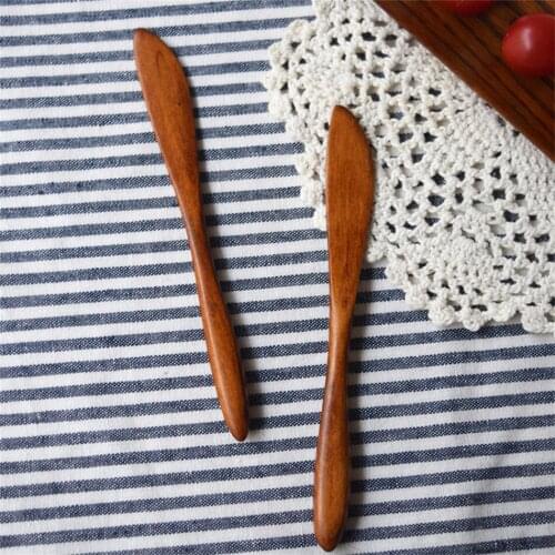 4YANG Dessert Butter Knife Party Supplies Spreader Cutlery Cut Sweets Cheese Jam Cake Wooden Slicer Bakeware Kitchen Accessories
