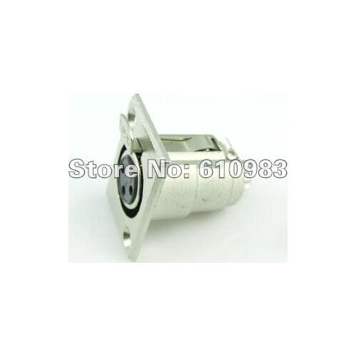 5 pieces/lot) Wholesale XLR Balance 3 pin Mic Connector Female connector panel type