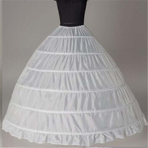 6 Hoop Petticoat Underskirt For Ball Gown Wedding Dress 110cm Diameter Underwear Crinoline Wedding Accessories