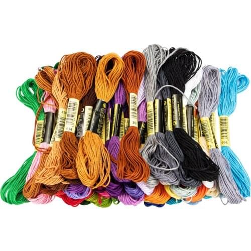 8Pcs Cotton Cross Multicolor Anchor Similar Thread Stitch Sewing Skeins Embroidery Thread Floss Kit DIY Sewing Tools Craft