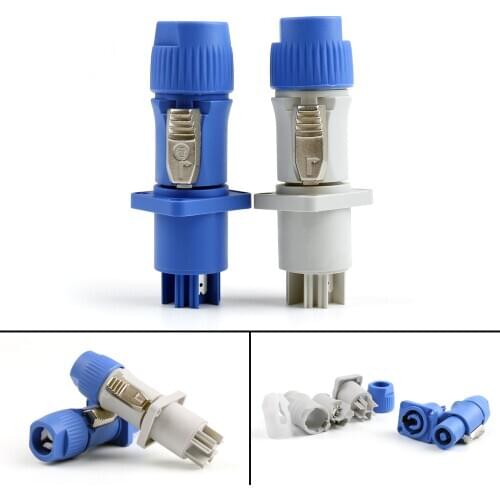 Artudatech 2 Pcs Power Con Type A Nac3Fca + Nac3Mpa-1 Chassis Plug Panel Adapter