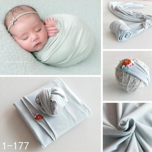 Baby Photography Blankets Wrapped In Cloth Swaddling And Headwear Infant Headdress Newborn Baby Photography Props Many Colors