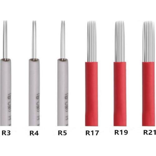 50 Pcs /a lot 17R 19R needles for Semi permanent makeup manual fog microblading eyebrow pen by free shipping