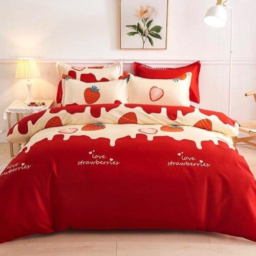 Duvet Cover Sets Simple Bedding Set With Pillowcase Bed Linen Sheet Single Double Queen King Size Quilt Covers Bedclothes