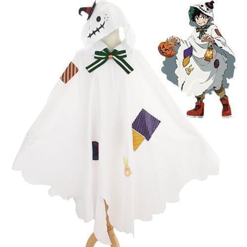 Boku No My Hero Academia Midoriya Izuku Cosplay Wigs Costumes Cloak Cape for Halloween Christmas