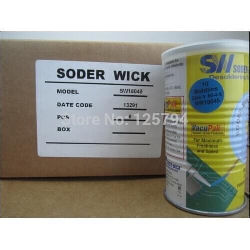 Hot Free Shipping 10pcs/lot 2.8mm width 1.5m long SW18045 Lead Free No-clean BGA Solder Wick ,Soldering Wick For Welding Plate