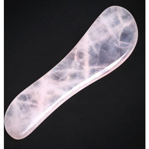 12-13 Rose Quartz Crystal Face Massager Gua Sha Tool Acupoint treatment Massages