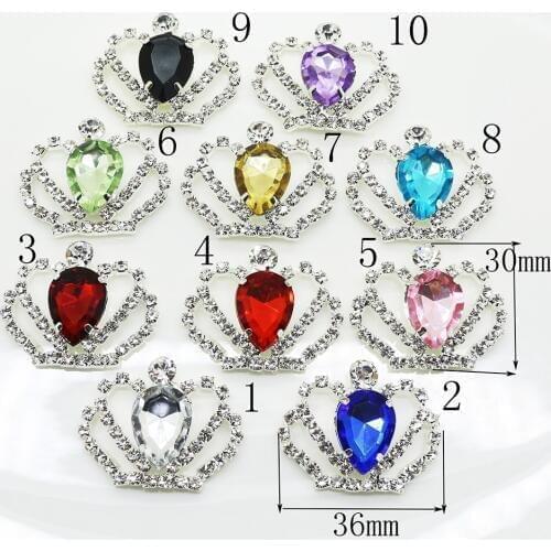 Fashion 30*36MM Corona decorazione di cerimonia nuziale della farfalla bouquet da sposa DIY accessori rhinestone crown princess
