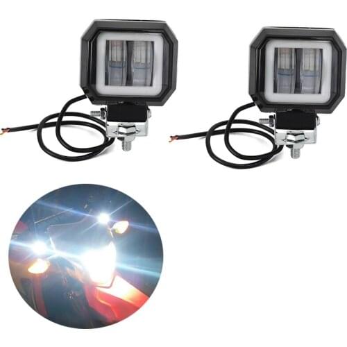 3'' 20W Motorcycle Halo Lamps LED Fog Lamp Driving Daytime Off Road Light Headlight For Jeep ATV 12V 24V SUV Worklight Beams