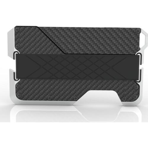 1PC Man RFID Genuine Leather Card Holder Metal Antimagnetic Aluminum Alloy Wallet Bank Card Bag Package EDC Multitool Opener