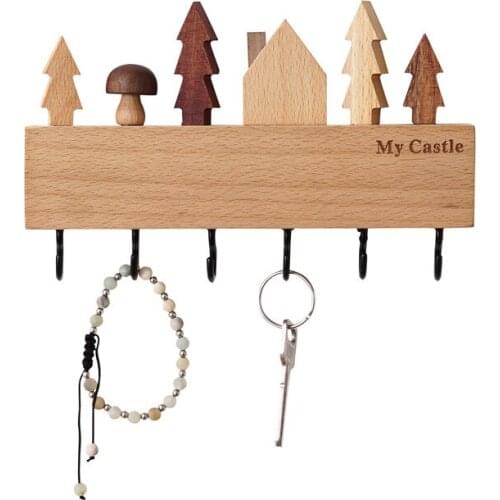 2021 New Creative Nordic key hook wall entrance entrance decoration key storage rack wall-mounted entrance free punch