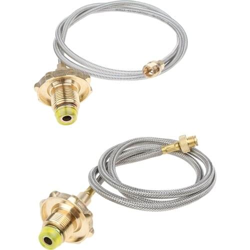 Camping Stove High-Pressure Propane Hose And Adapter For Flat Gas Tank