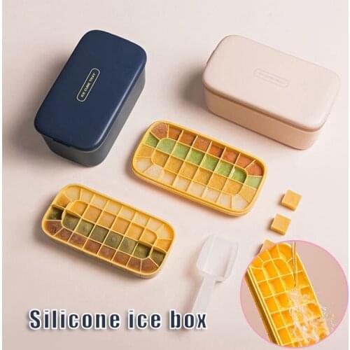 Silicone Ice Tray With Lid Single/double Layer Ice Mould For Beer Cocktails Whiskey With High Elastic Форма Для Льда